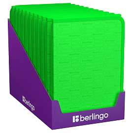 Папка на молнии Berlingo "Your Way" А4, 600мкм, зеленый неон