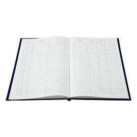 Книга регистрации документов OfficeSpace, А4, 96л., 200*290мм, бумвинил, синий, блок офсетный фото Книга регистрации документов OfficeSpace, А4, 96л., 200*290мм, бумвинил, синий, блок офсетный