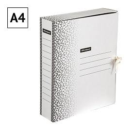 Папка архивная с завязками OfficeSpace "Standard" плотная, микрогофрокартон, 75мм, белая, 700л.