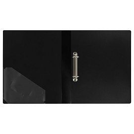 Папка на 2 кольцах СТАММ "Стандарт" А4, 40мм, 700мкм, пластик, черная фото Папка на 2 кольцах СТАММ "Стандарт" А4, 40мм, 700мкм, пластик, черная