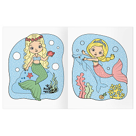 Раскраска водная 200*250, 8 стр., ТРИ СОВЫ "Раскрась водой. Русалочки