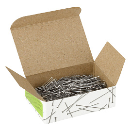 Булавки офисные OfficeSpace, 24мм, 500шт., картонная коробка фото Булавки офисные OfficeSpace, 24мм, 500шт., картонная коробка