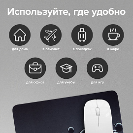 Коврик для мыши SONNEN "DROPS", резина + ткань, 220х180х3 мм, 513290