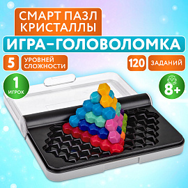 Настольная логическая игра IQ ТРЕНИНГ "Смарт пазл Кристаллы", 1TOY, Т25567