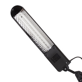 Настольная лампа светильник Дельта 1 на струбцине, ЛЮМИНЕСЦЕНТНАЯ, цоколь G23, 11 Вт, чёрный, с BL-1 фото Настольная лампа светильник Дельта 1 на струбцине, ЛЮМИНЕСЦЕНТНАЯ, цоколь G23, 11 Вт, чёрный, с BL-1