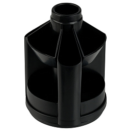 Настольный органайзер OfficeSpace "Минидеск", 11 предметов, вращающийся, черный