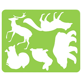 Трафарет-раскраска СТАММ "Лесные звери", пакет, европодвес