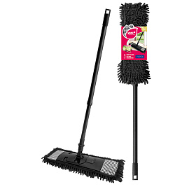 Швабра КОМПЛЕКТ черенок 85-140 см + флаундер + насадка МОП (608414) ТИП К, YORK "Pepita", 81302