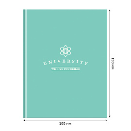 Записная книжка А5 64л. BG "University", soft-touch ламинация, блок-еженедельник