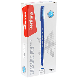 Ручка гелевая стираемая Berlingo "Apex E" синяя, 0,5мм, трехгранная