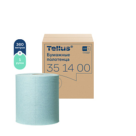 Бумага протирочная в рулоне Tellus (Торк/Tork) 351400 888 листов 26.9x40.5 см бирюзовая 1-слойная