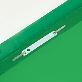 Папка-скоросшиватель пластик. СТАММ А4, 120мкм, зеленая с прозр. верхом