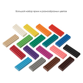 Пластилин классический Гамма Классический 18 цветов 360 грамм фото Пластилин классический Гамма Классический 18 цветов 360 грамм