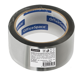 Клейкая лента металлизированная OfficeSpace, 48мм*50м, полипропиленовая основа, ШК фото Клейкая лента металлизированная OfficeSpace, 48мм*50м, полипропиленовая основа, ШК