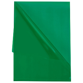 Папка-уголок прозрачная А4 BRAUBERG UNIVERSAL, зеленая, 0,10 мм, 273048