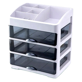 Органайзер для хранения косметики, канцтоваров, мелочей ТРЕХУРОВНЕВЫЙ 31,5x27,7x21 см, DASWERK (ДАСВЕРК), 608474