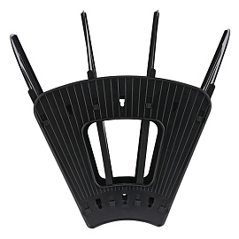 Лоток для бумаг веерный СТАММ "Эконом", 4-х секционный, черный