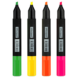 Набор текстовыделителей OfficeSpace 04цв., 1-4мм, чехол с европодвесом фото Набор текстовыделителей OfficeSpace 04цв., 1-4мм, чехол с европодвесом