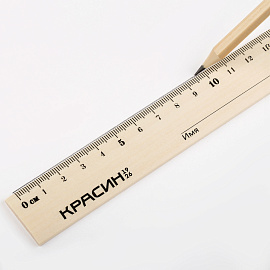 Линейка 20см Красин "Стандарт", дерево фото Линейка 20см Красин "Стандарт", дерево