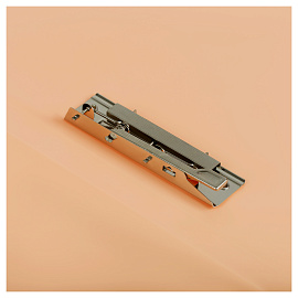 Папка с боковым зажимом СТАММ "Акцент" А4, 17мм, 800мкм, пластик, персиковая