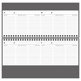 Планинг недатированный 56л., 285*100, бумвинил, BG, синий