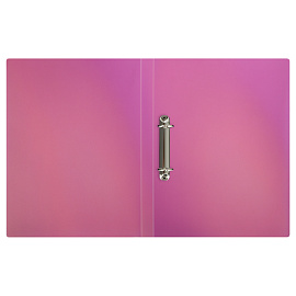 Папка на 2 кольцах СТАММ "Сияние" А4, 25мм, 700мкм, пластик, розовый фото Папка на 2 кольцах СТАММ "Сияние" А4, 25мм, 700мкм, пластик, розовый