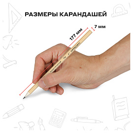 Набор карандашей ч/г Красин "Конструктор" 6шт., 2Т (2H), T(H), ТМ (HB)-2, М (B), 2М (2B), шестигран., заточен., карт. упаковка, европодвес