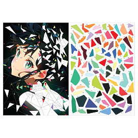 Аппликация наклейками ТРИ СОВЫ "Аниме", А4, 2 основы, картонный конверт