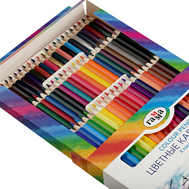 Карандаши цветные Гамма "Классические", 72цв., заточен., картон. упак., европодвес