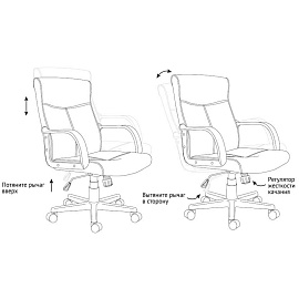 Кресло оператора Helmi HL-M03 "Referent", экокожа черная, механизм качания фото Кресло оператора Helmi HL-M03 "Referent", экокожа черная, механизм качания