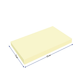 Самоклеящийся блок Berlingo "Ultra Sticky", 125*75мм, 100л., пастель, желтый