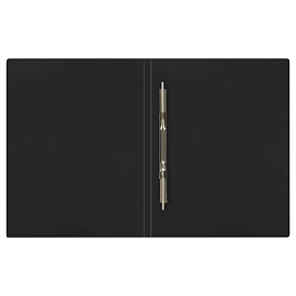 Папка с пружинным скоросшивателем СТАММ А4, 14мм, 500мкм, пластик, черная