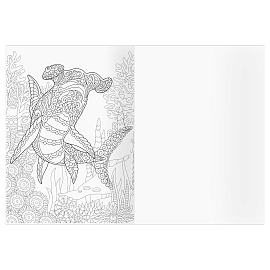 Раскраска А4, 16 стр., ТРИ СОВЫ "Антистресс. Подводное царство