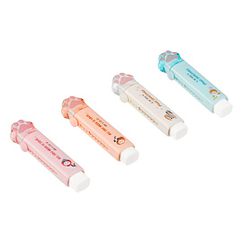 Ластик MESHU "Cat Paw", 93*28*17мм, термопластичная резина, выдвижной, пластиковый футляр фото Ластик MESHU "Cat Paw", 93*28*17мм, термопластичная резина, выдвижной, пластиковый футляр