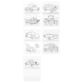 Суперраскраска на склейке А4, 40 стр., ТРИ СОВЫ "Транспорт