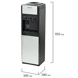 Кулер для воды SONNEN FSE-03Ri, напольный, НАГРЕВ/ОХЛАЖДЕНИЕ ЭЛЕКТРОННОЕ, 3 крана, шкаф, 455743