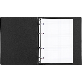 Тетрадь на кольцах А5, 80л., BG, обл. ПВХ, черный