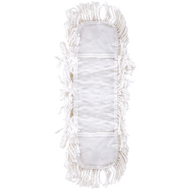 Насадка МОП для швабры OfficeClean Professional c карманами, 40*10см, хлопок (ворс 3-5,5см), белая