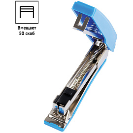 Степлер №10 OfficeSpace до 10л., пластиковый корпус, синий фото Степлер №10 OfficeSpace до 10л., пластиковый корпус, синий