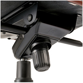 Кресло руководителя Helmi HL-ES04 "Strength" повыш. прочности, кожа бордовая, мультибл, хром, до 250кг