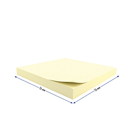 Самоклеящийся блок Berlingo "Standard", 76*76мм, 100л, желтый фото Самоклеящийся блок Berlingo "Standard", 76*76мм, 100л, желтый