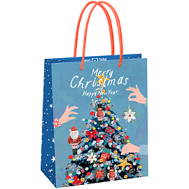 Пакет подарочный 18*23*10см MESHU "Christmas", матовая ламинация фото Пакет подарочный 18*23*10см MESHU "Christmas", матовая ламинация