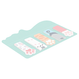 Флажки-закладкиMESHU "Meow paw", 20л*5 цветов, европодвес
