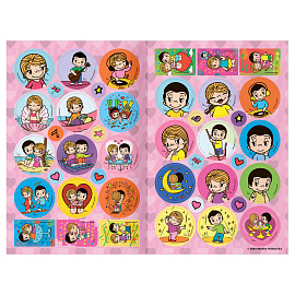 Раскраска с наклейками А4, 8стр., ТРИ СОВЫ "Love is...