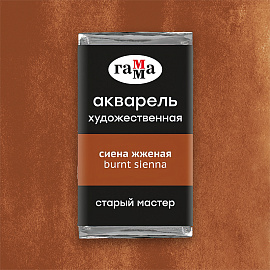 Акварель художественная Гамма "Старый Мастер" сиена жженая, 2,6мл, кювета фото Акварель художественная Гамма "Старый Мастер" сиена жженая, 2,6мл, кювета