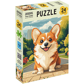 Пазл 24 эл. Maxi ТРИ СОВЫ "Корги в парке