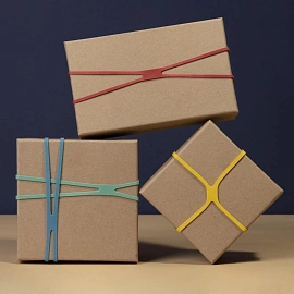 Резинка крестообразная Attache 100 г диаметр 180 мм цветная (25 штук в упаковке)