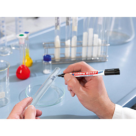 Маркер перманентный лабораторный Edding E-8015 F черный (толщина линии 0.75 мм)