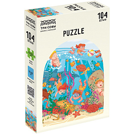 Пазл с заданием 104 эл. ТРИ СОВЫ "Морское развлечение