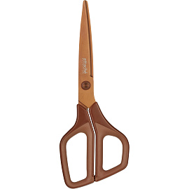 Ножницы 210 мм Attache Selection 3D с пластиковыми анатомическими ручками коричневого цвета
